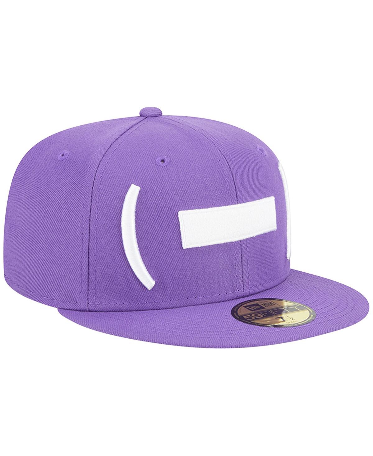 Shop New Era Men's  Purple Winston-salem Dash Theme Nights Hyphen 59fifty Fitted Hat