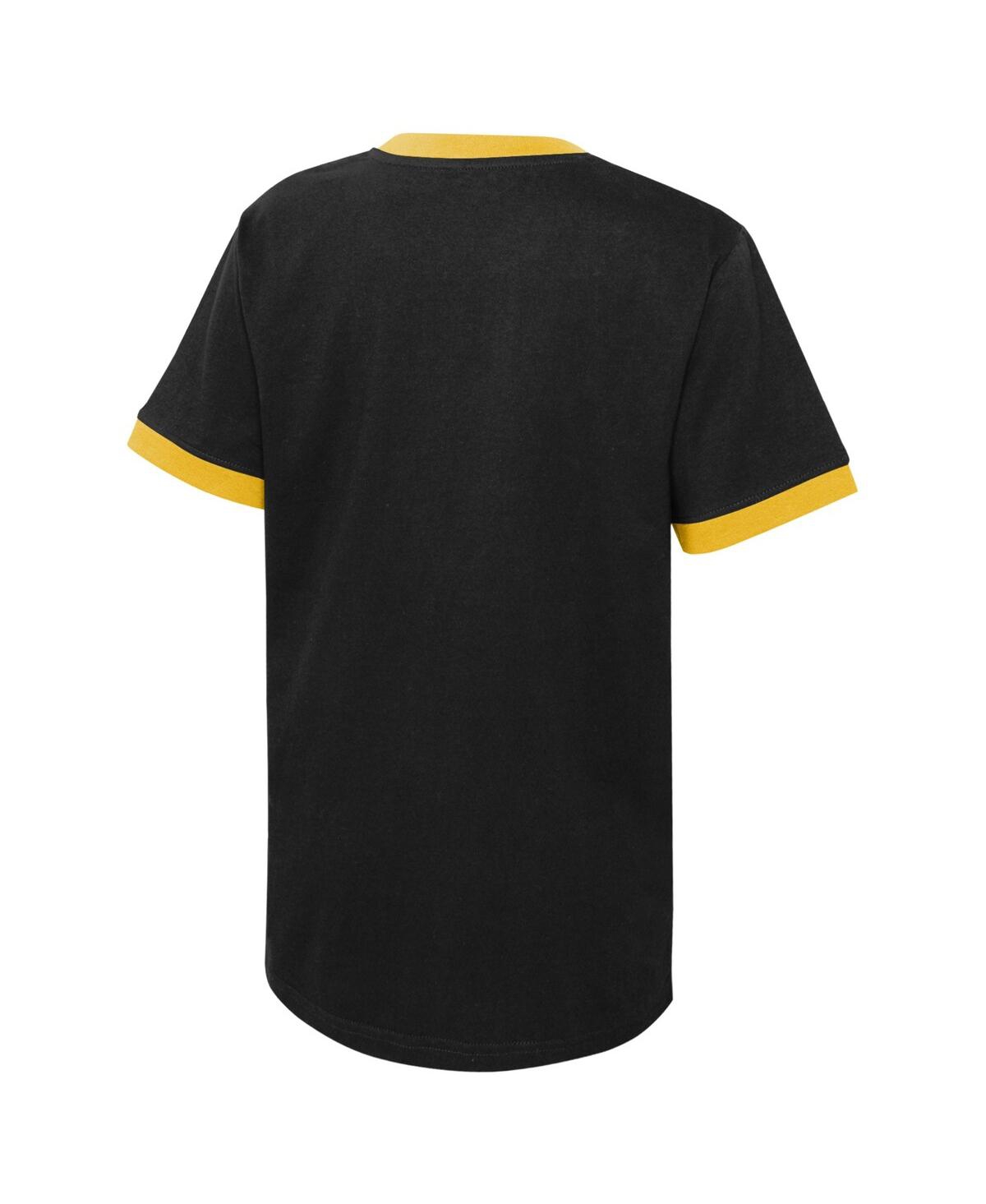 Outerstuff Big Boys Black Distressed Pittsburgh Penguins Ice City T-shirt In Black