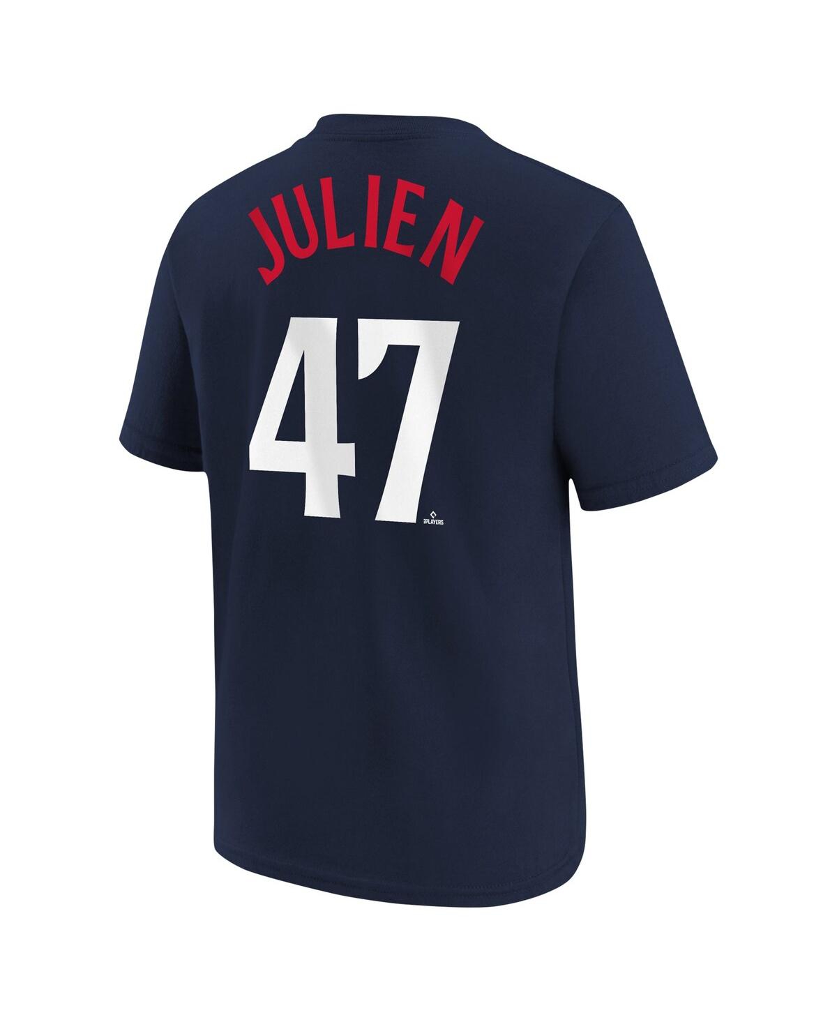 Shop Nike Big Boys  Edouard Julien Navy Minnesota Twins Name And Number T-shirt