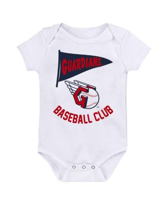 Baby Boys and Girls Cleveland Guardians Fan Pennant 3-Pack Bodysuit Set