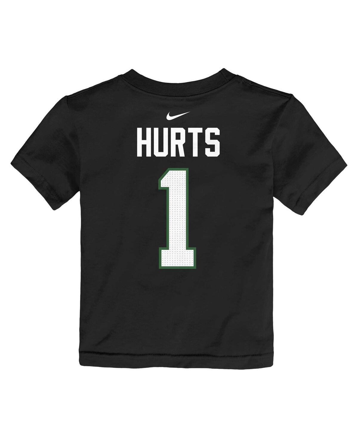 Shop Nike Toddler Boys And Girls  Jalen Hurts Black Philadelphia Eagles Player Name And Number T-shirt