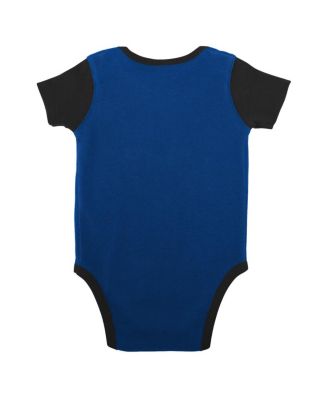 Baby Boys and Girls Royal, Black Indianapolis Colts Home Field Advantage Three-Piece Bodysuit, Bib and Booties Set