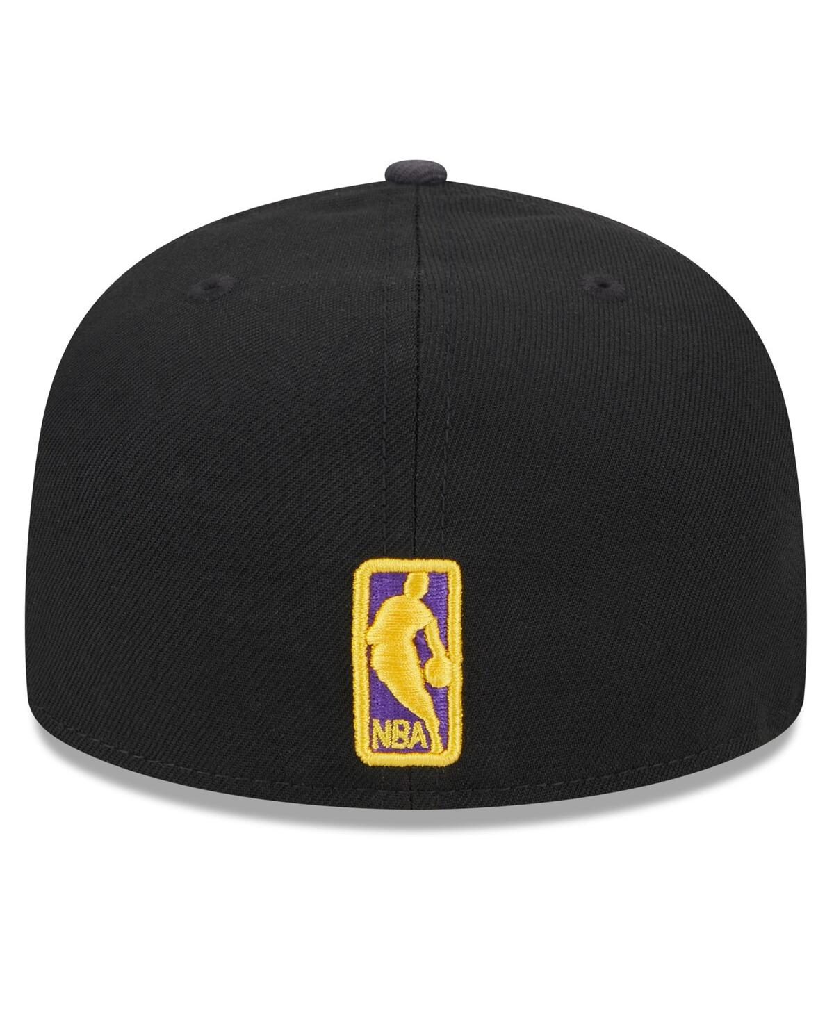 NEW ERA MEN'S NEW ERA BLACK LOS ANGELES LAKERS 2024 NBA ALL-STAR GAME RALLY DRIVE CHECKERBOARD 59FIFTY CROWN 