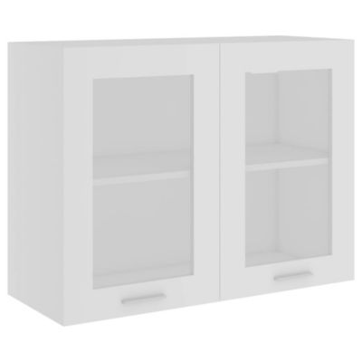 Hanging Glass Cabinet White Engineered wood, Glass Medium