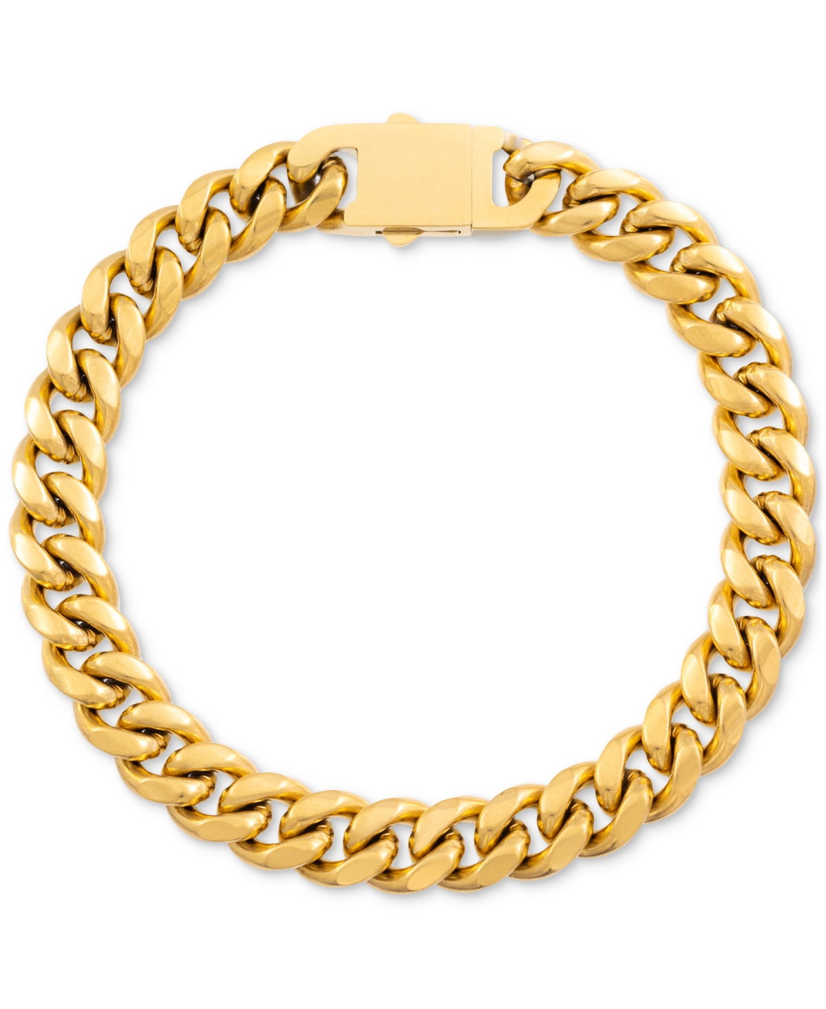Legacy For Men By Simone I. Smith Men's Heavy Curb Link Chain Bracelet In Gold-tone