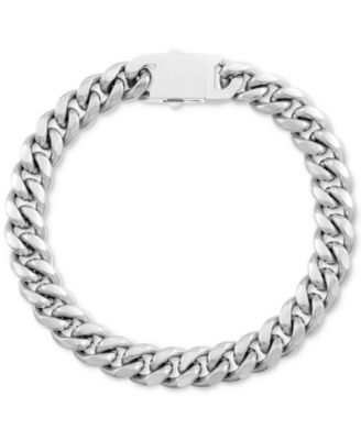 Legacy for Men by Simone I. Smith Men's Heavy Curb Link Chain Bracelet - Steel