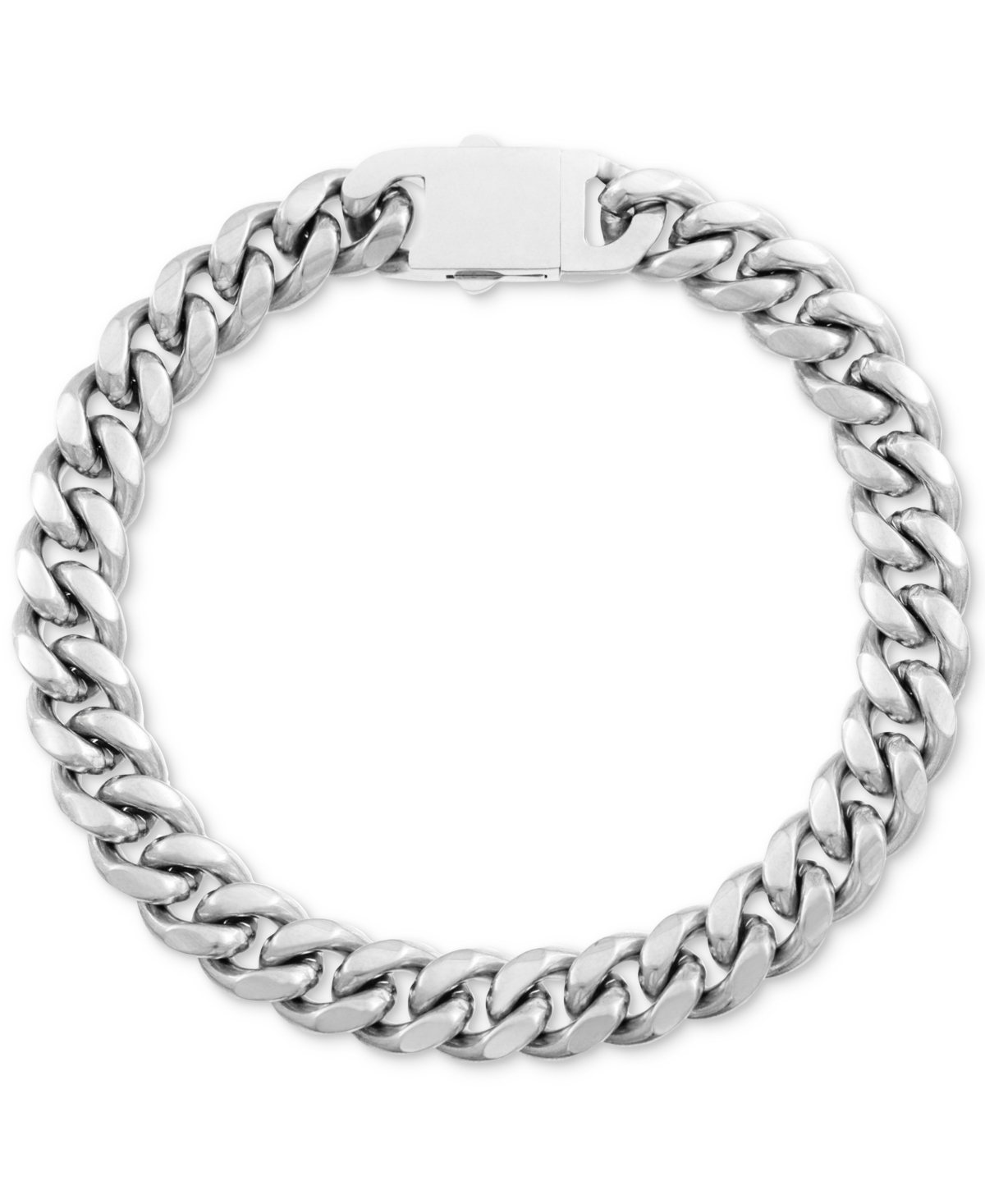 Legacy For Men By Simone I. Smith Men's Heavy Curb Link Chain Bracelet In Steel