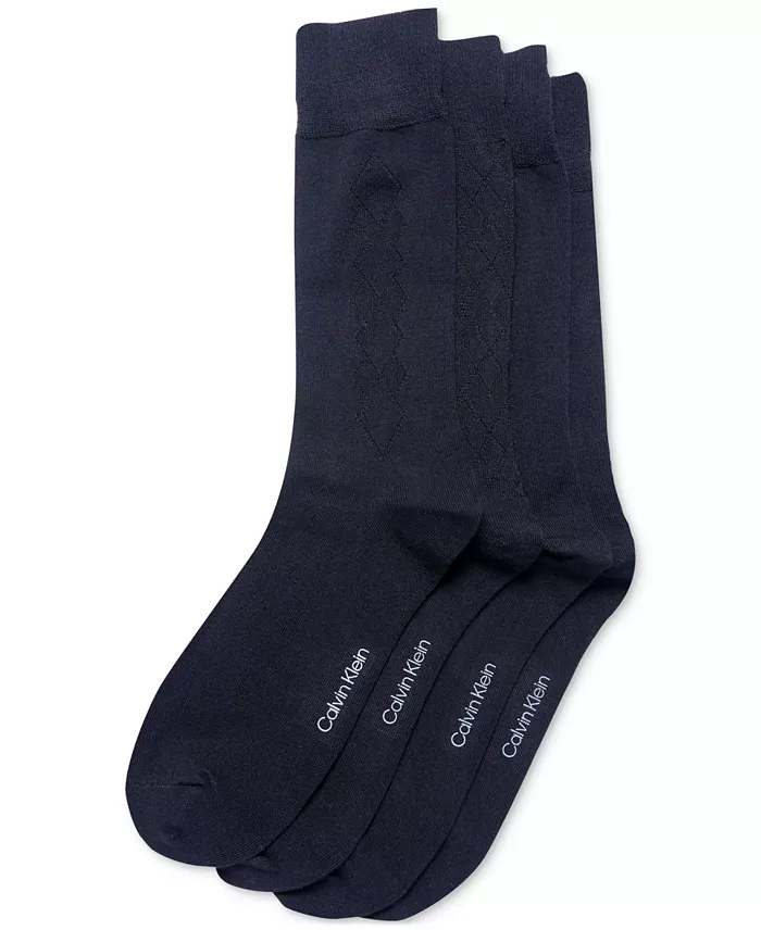 Men's Crew Dress Socks, 4-Pack - thumbnail 4