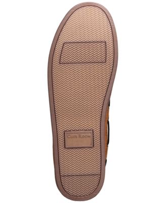 Men's Faux-Suede Moccasin Slippers with Faux-Fur Lining