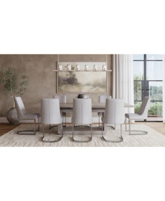 Tivie 9 Pc Dining Set (Rectangular Table + 8 Dining Chairs), Created for Macy's