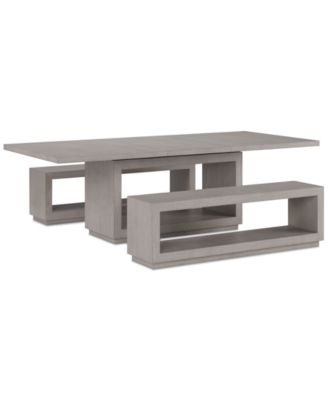 Tivie 3 Pc Dining Set (Rectangular Table + 2 Benches)