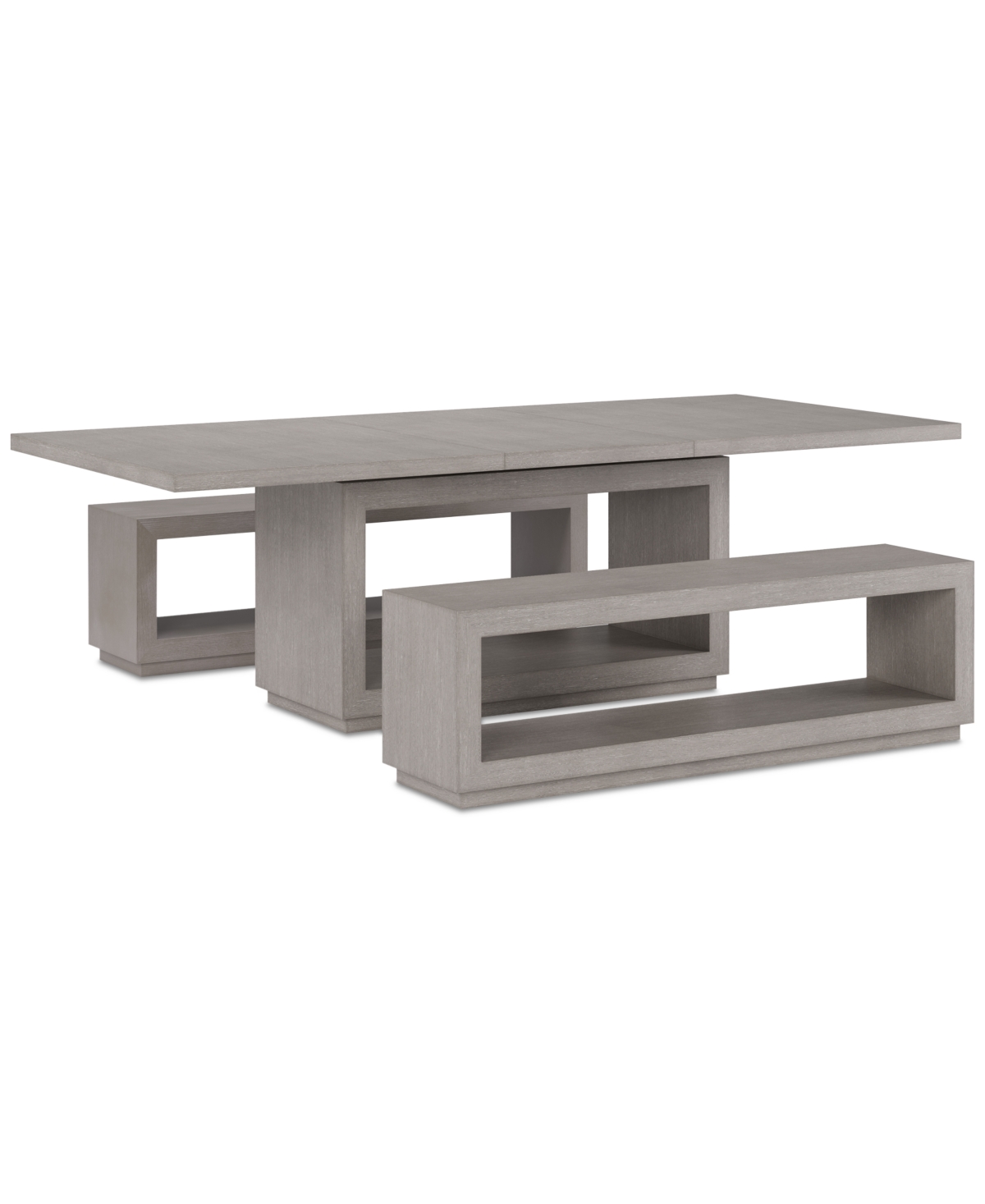 Macy's Tivie 3 Pc Dining Set (rectangular Table + 2 Benches), Created For  In Brown
