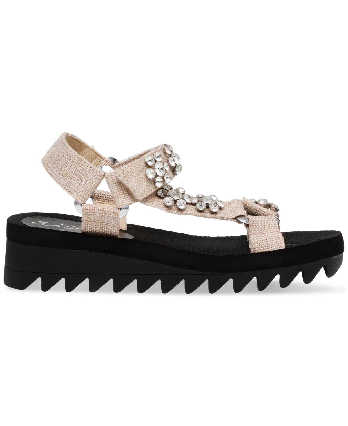 Shop Wild Pair Kudose Sporty Embellished Sandals, Created For Macy's In Natural Raffia