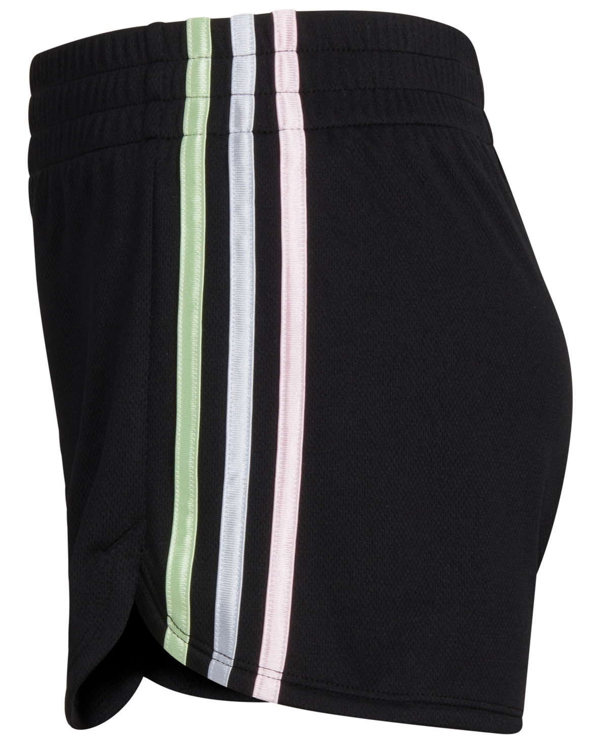 Shop Adidas Originals Big Girls Gradient 3-stripe Pacer Mesh Shorts In Black