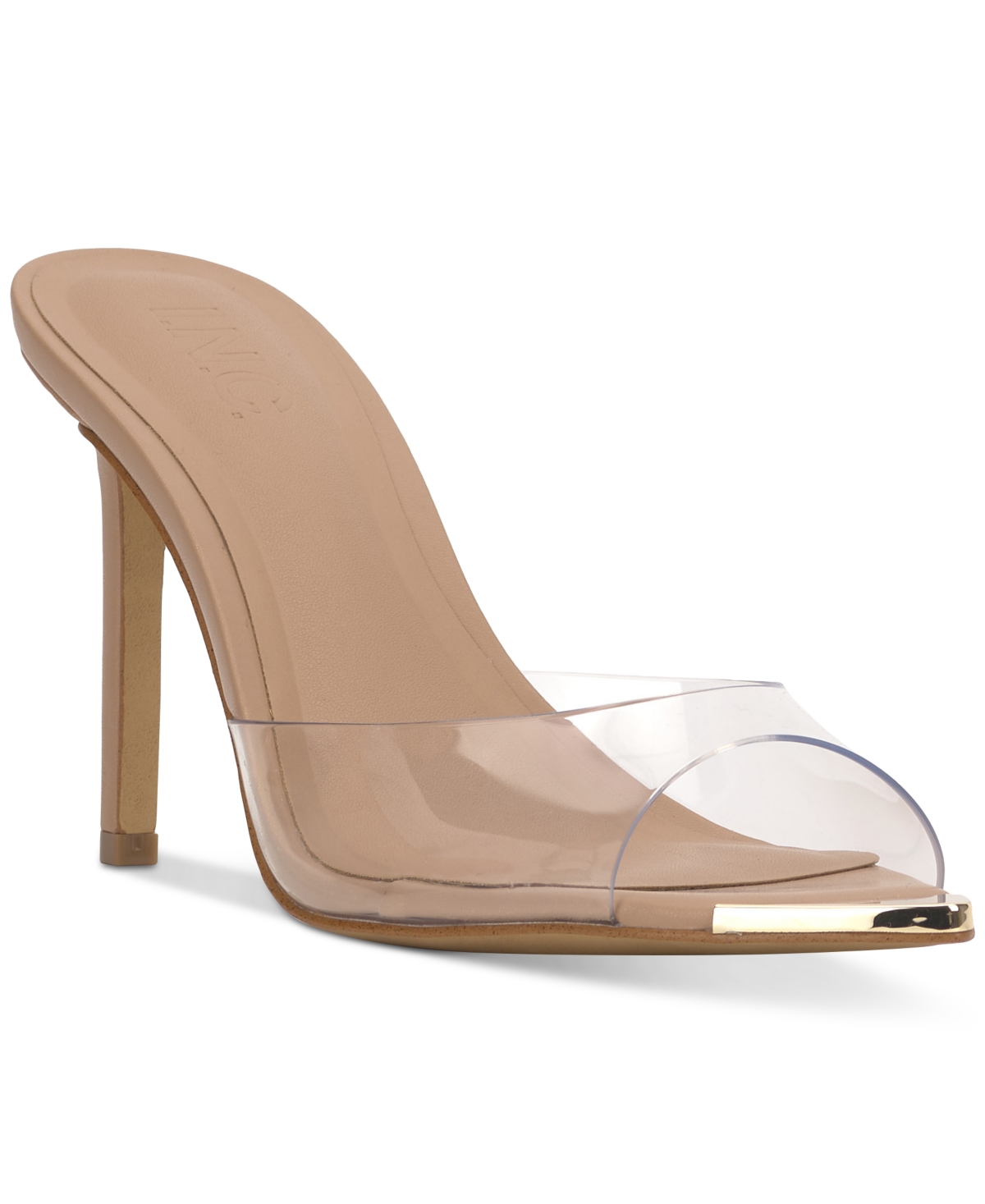 Inc International Concepts Amra Dress Slide Sandals, Created For Macy's In Clear Vinyl