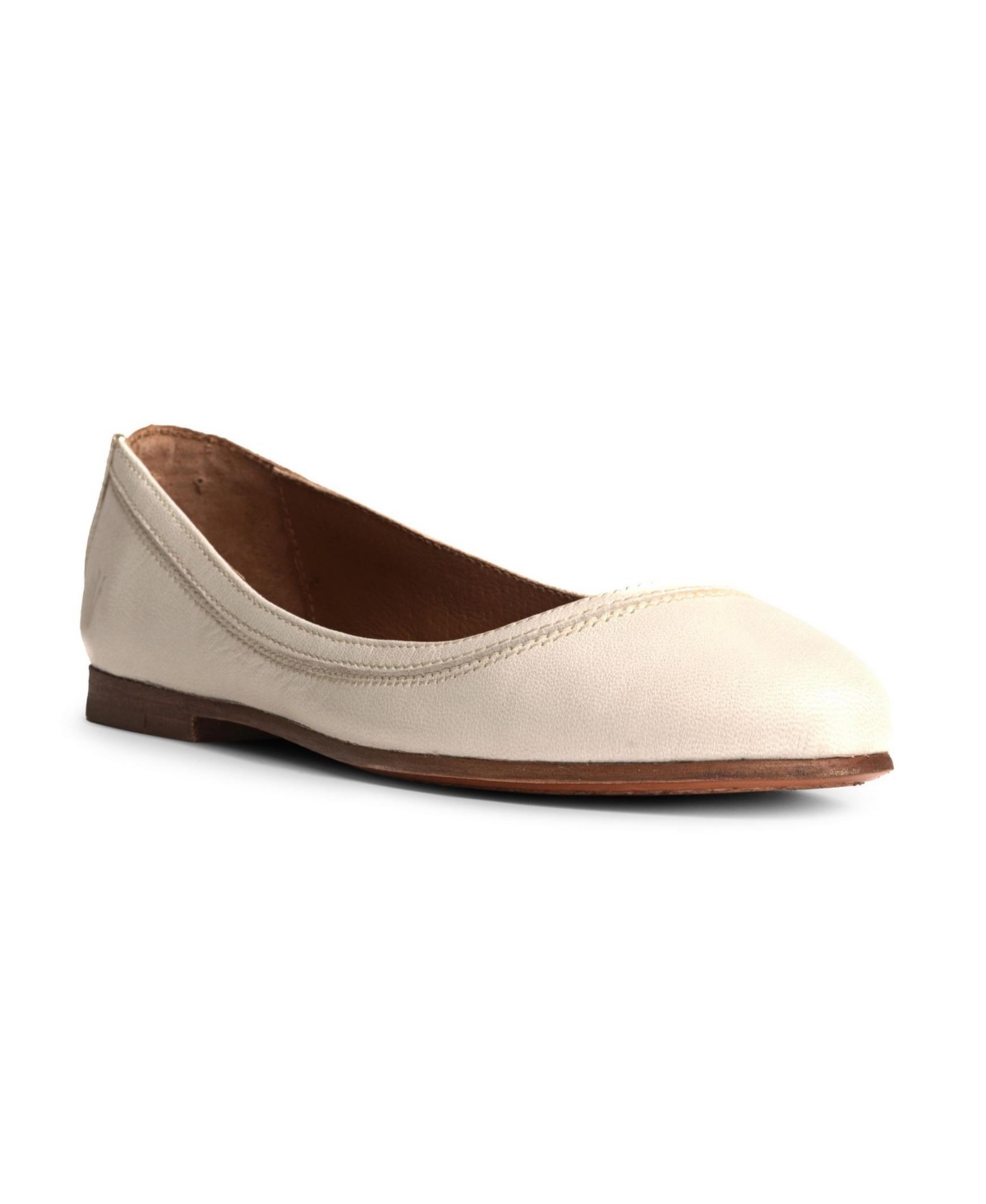 Frye Women's Carson Leather Ballet Flats - White -Waxy Leather
