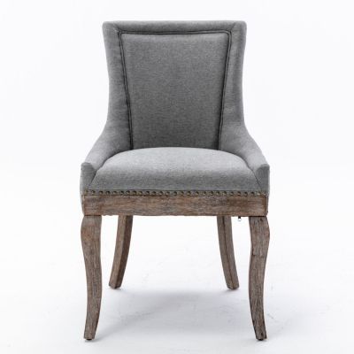 Ultra Side Chair Neutral Fabric, Solid Wood