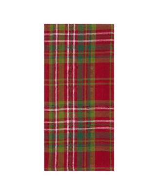 27' X 18" Jonah Plaid Woven Cotton Kitchen Dish Towel Red White and Green Plaid