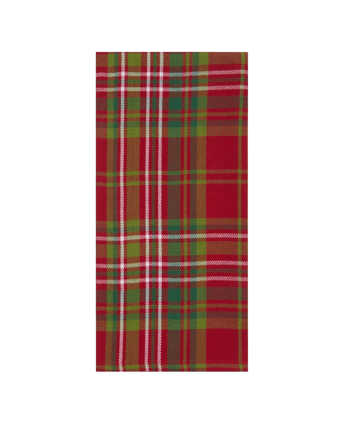 C&F Home 27' X 18" Jonah Plaid Woven Cotton Kitchen Dish Towel, Red, White and Green Plaid