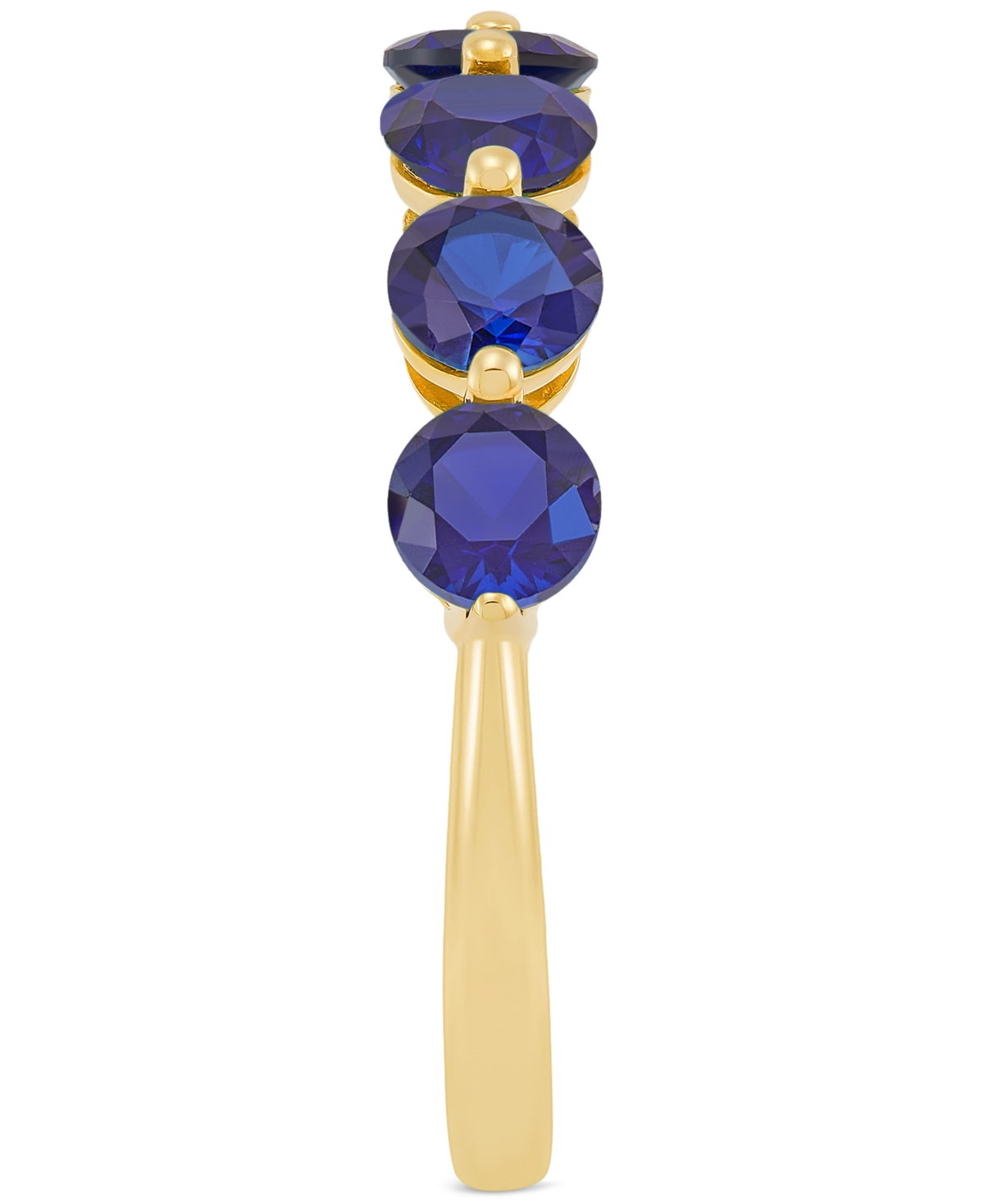 Amethyst Seven Stone Ring (1-3/4 ct. t.w.) in 14k Gold-Plated Sterling Silver (Also in Garnet & Lab-Grown Blue - Sapphire