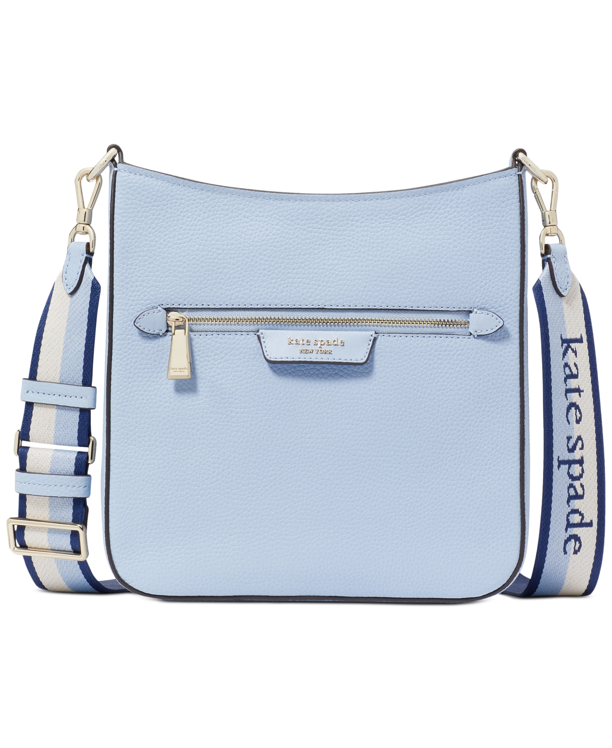 Kate Spade Hudson Small Pebbled Leather Messenger Crossbody In North Star