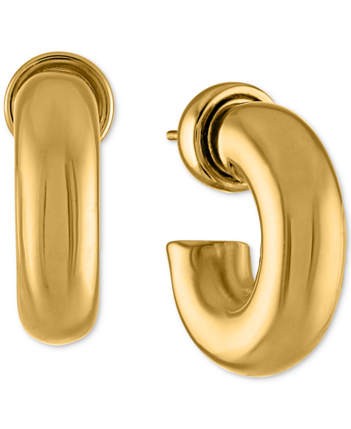 Shop Oma The Label 18k Gold-plated Small C-hoop Earrings, 0.78"