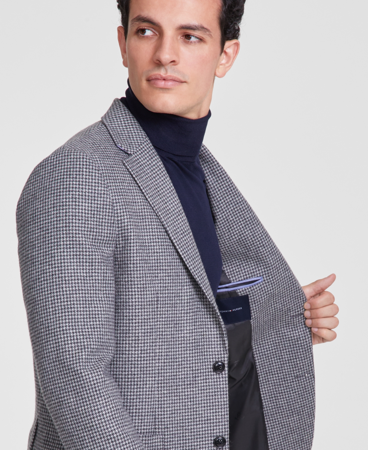 Tommy Hilfiger Men's Modern-Fit Wool Blend Sport Coat -black