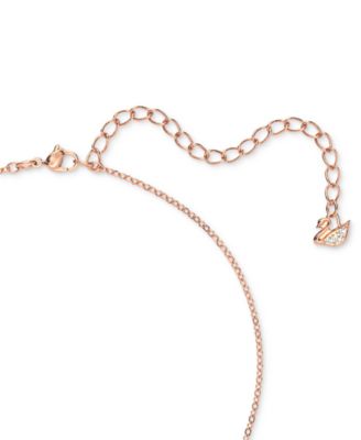 Rose Gold-Tone Crystal Circle Pendant Necklace, 14-7/8" + 2" extender