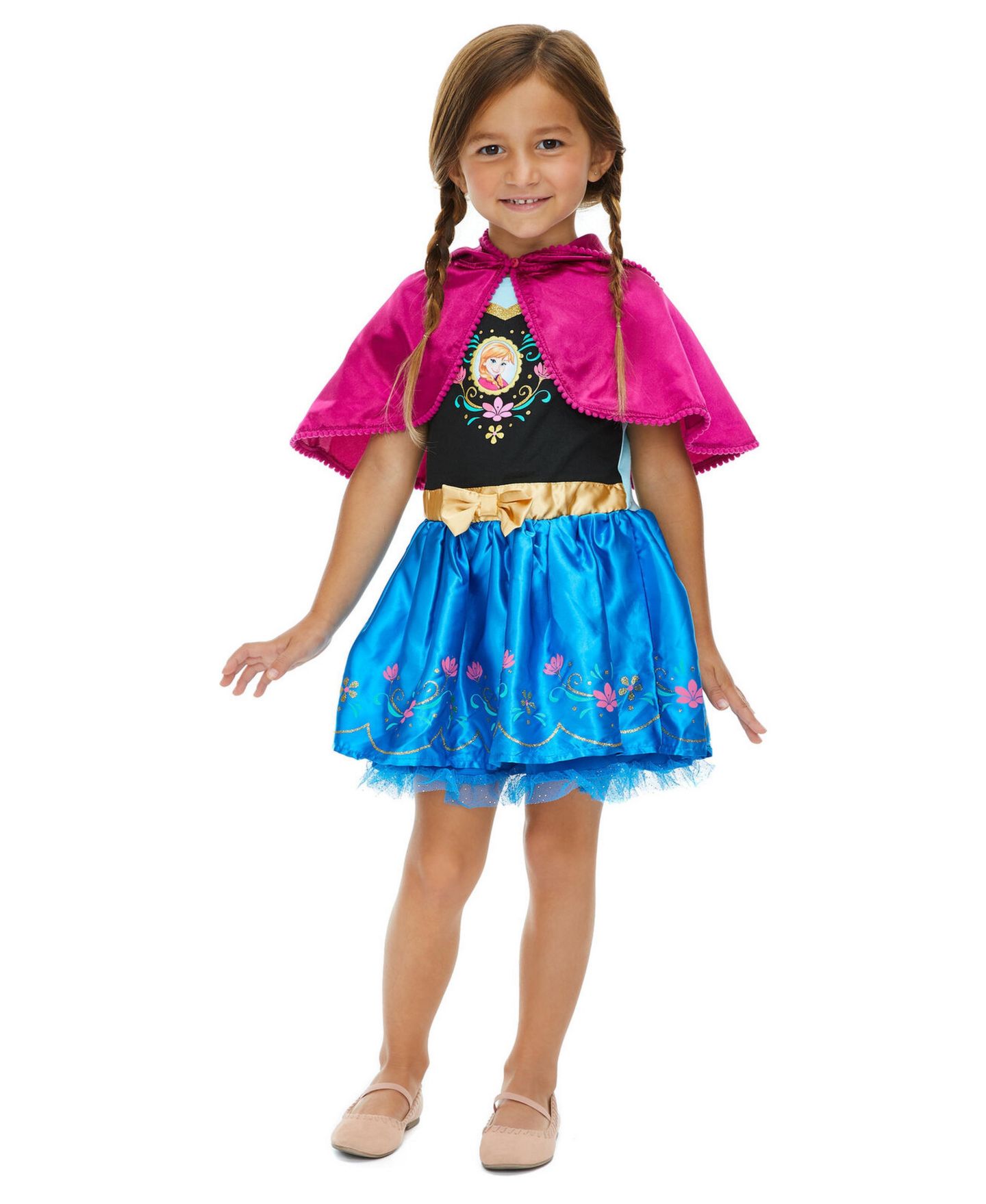 Платье Frozen Princess Anna Cosplay Hooded Dress для девочек-малышей, цвет: Синий пурпурный — фото 2
