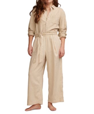 Lucky Brand - Women's Belted Paperbag-Waist Wide-Leg Pants