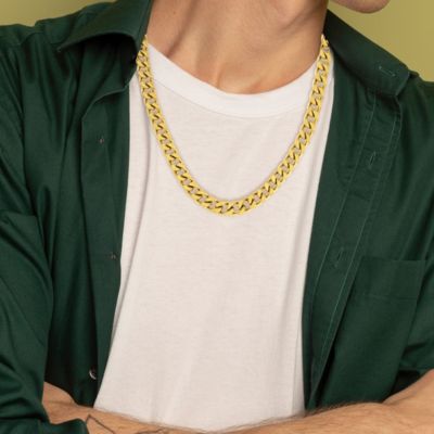 Stainless Steel 10mm Cuban Chain Necklace