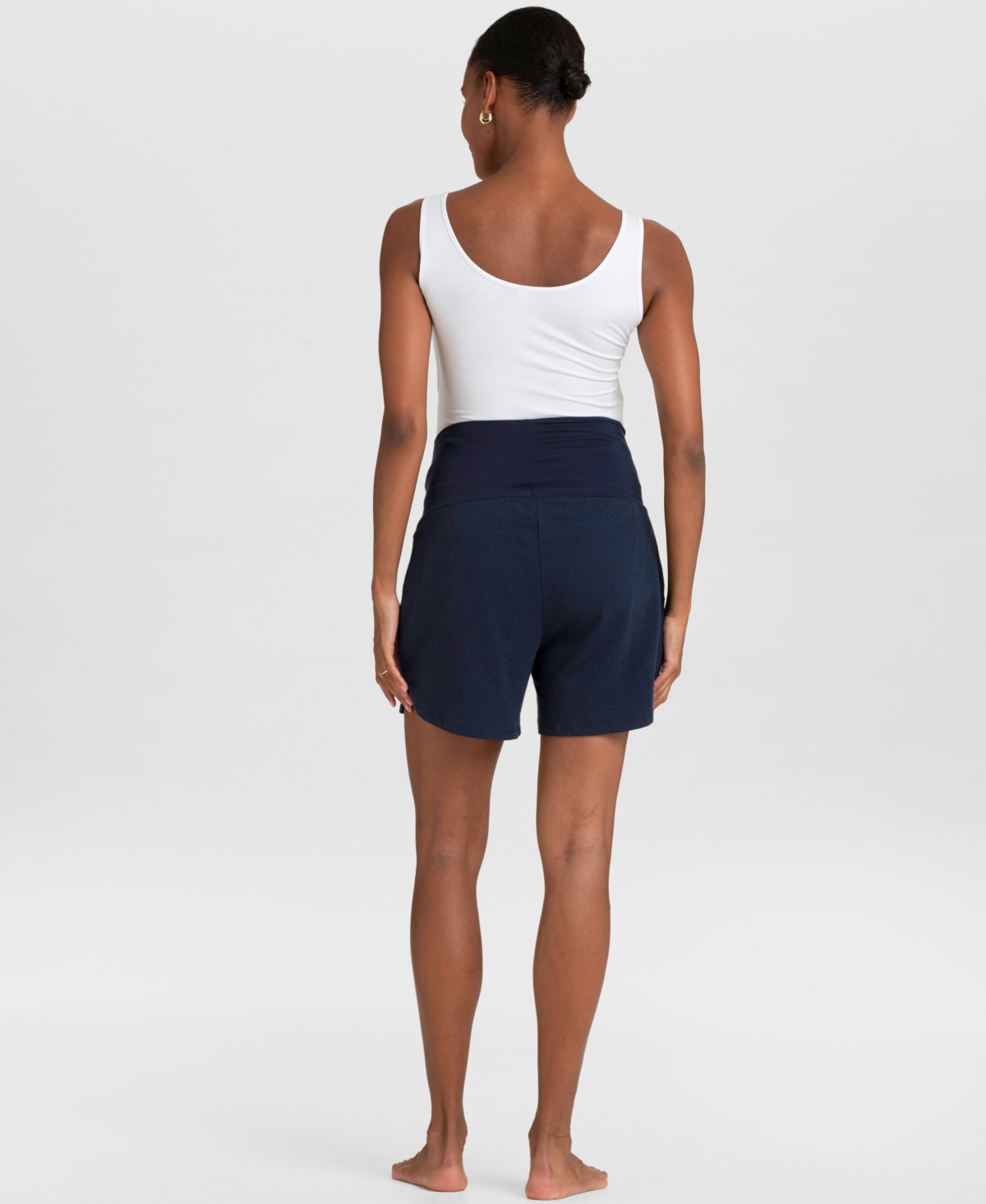 SERAPHINE WOMEN'S ESSENTIAL JERSEY HIGH WAIST MATERNITY SHORTS, SET OF 2 