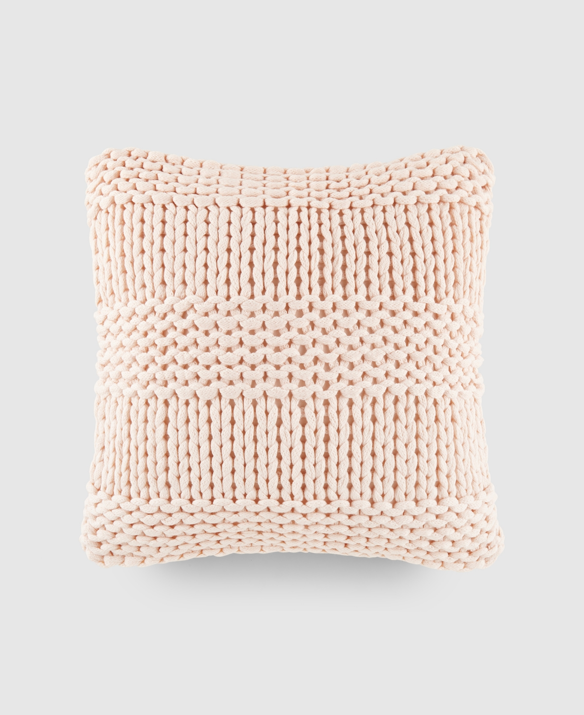 Ienjoy Home Cozy Chunky Knit Decorative Pillow, 20" X 20" In Blush