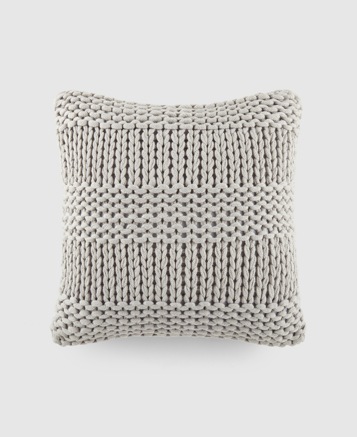 Ienjoy Home Cozy Chunky Knit Decorative Pillow, 20" X 20" In Light Gray