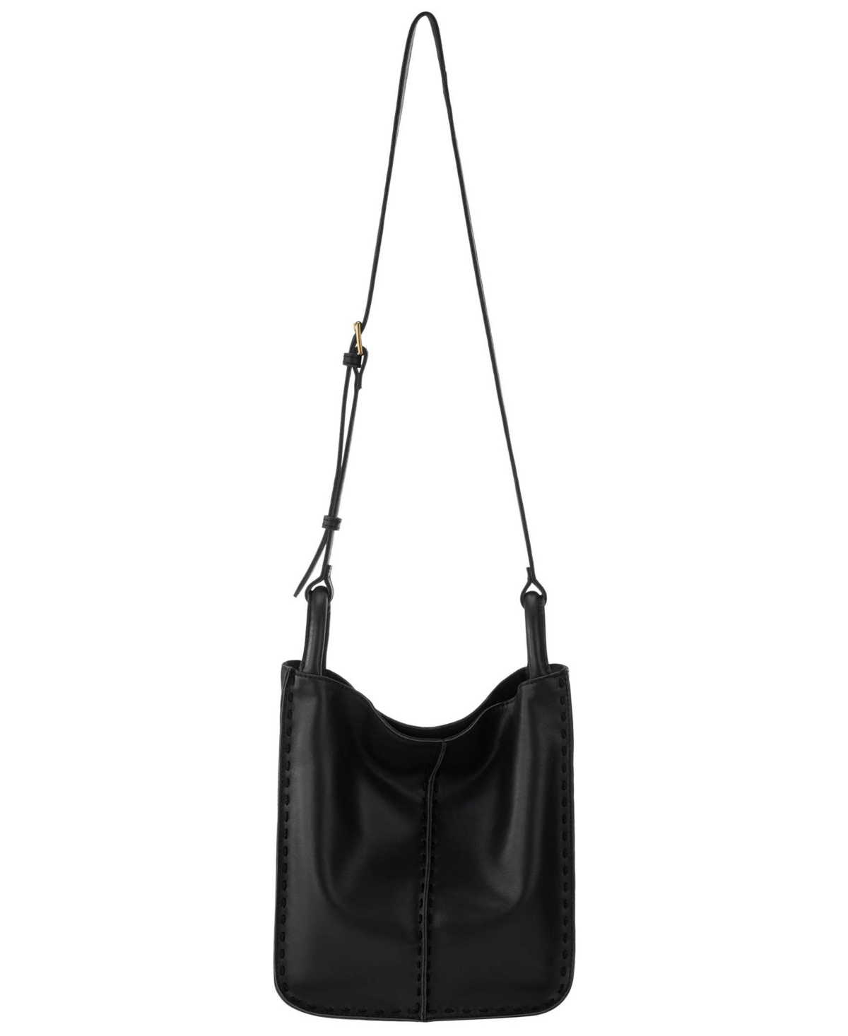 Los Feliz Leather Crossbody Bag - Black