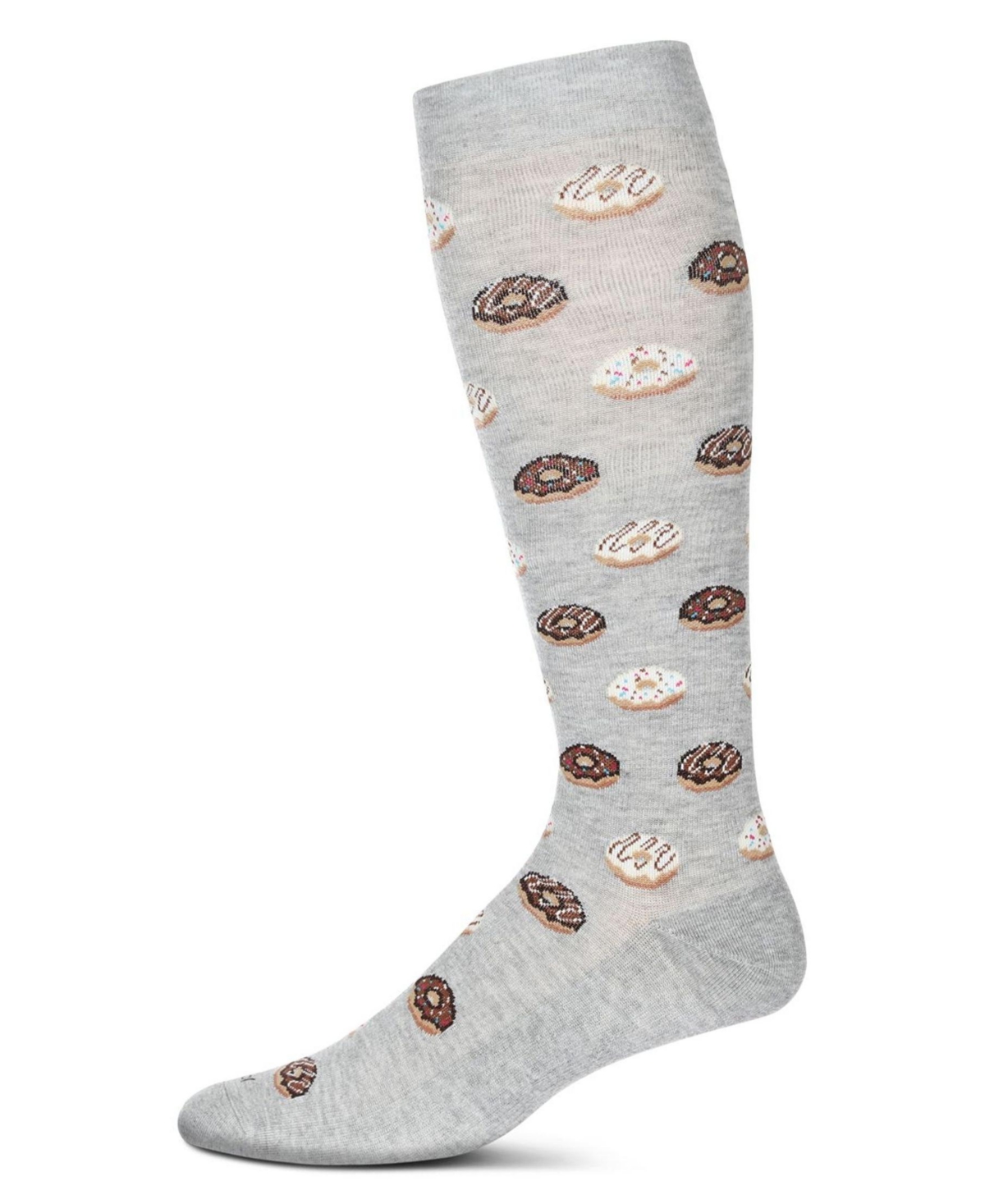 Shop Memoi Men's Donuts 8-15 Mmhg Graduated Compression Socks In Med Gray Heather