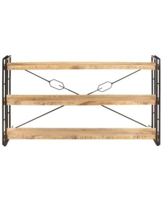 3-Tier Bookcase 55.1"x11.8"x31.5" Solid Mango Wood