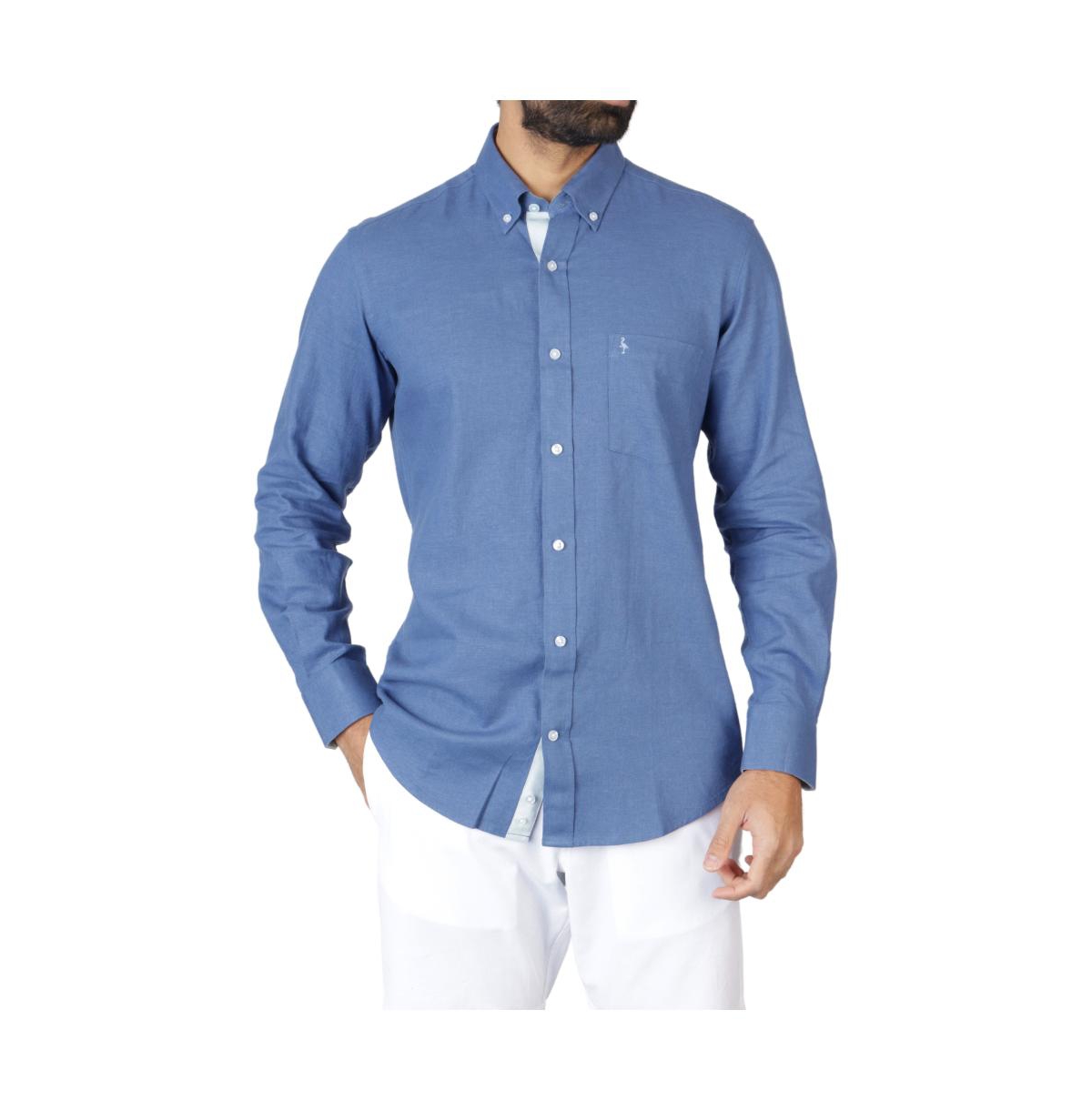 Solid Linen Long Sleeve Shirt - Fresh mint