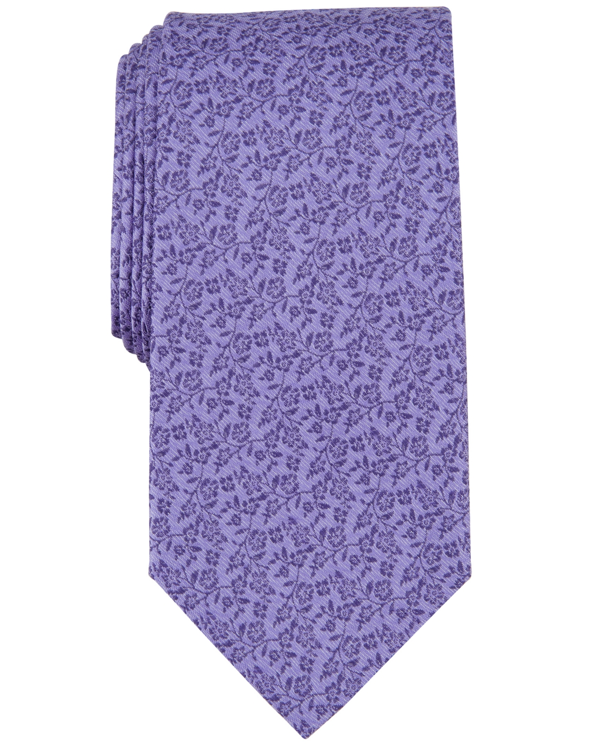 Michael Kors Men's Linley Floral Tie In Purple