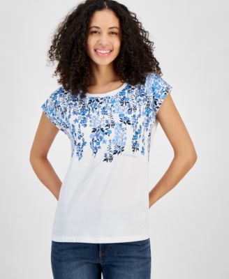 Women's Floral Print Crewneck T-Shirt