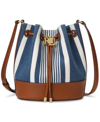 Lauren Ralph Lauren - Striped Andie Drawstring Bag