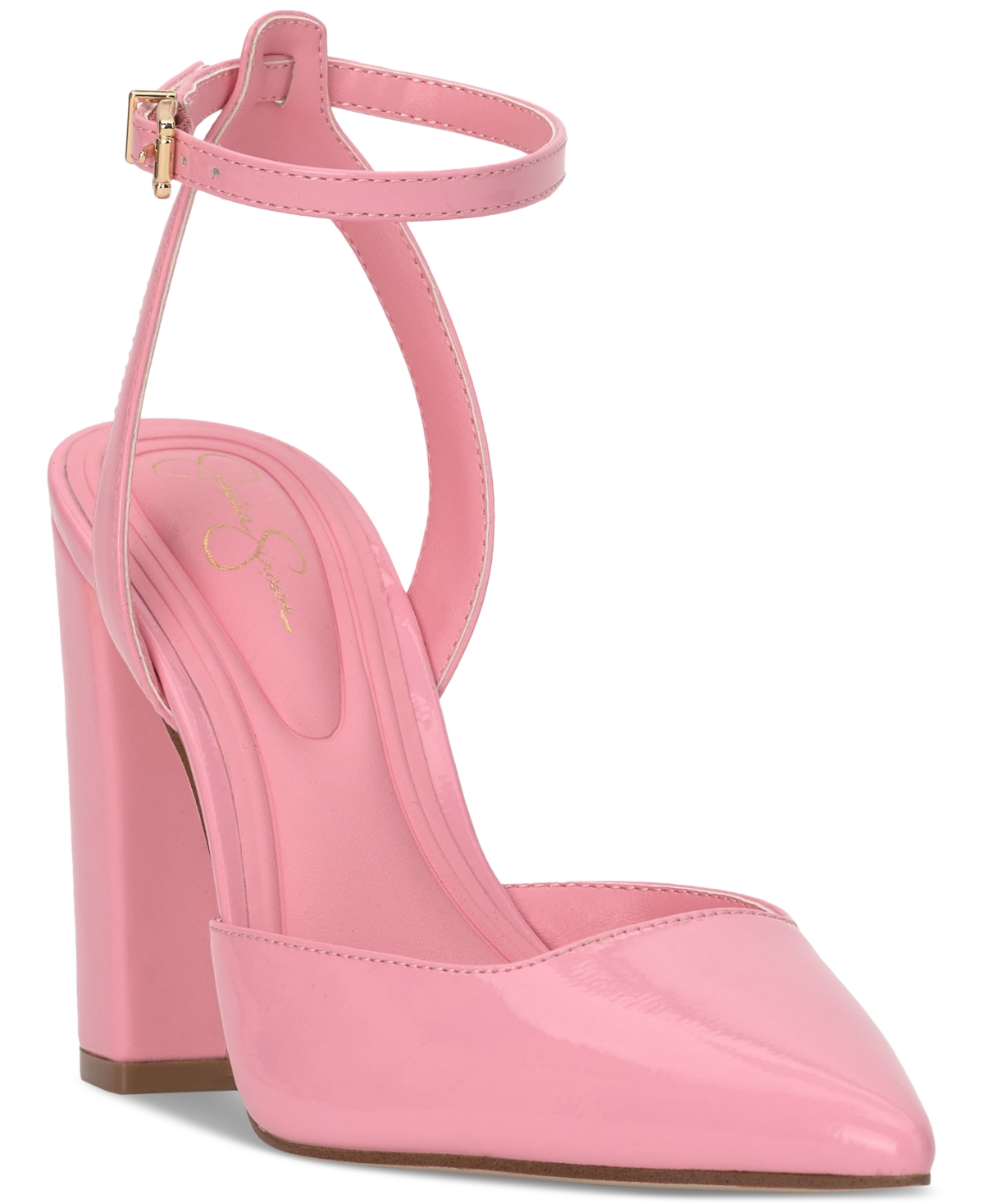 Shop Jessica Simpson Women's Nazela Two-piece Pointed-toe Pumps In Bubblegum Pink