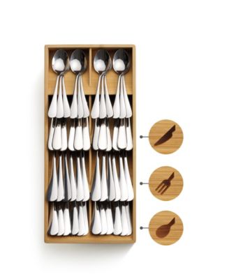 Drawerstore Large Bamboo Compact Cutlery Organizer