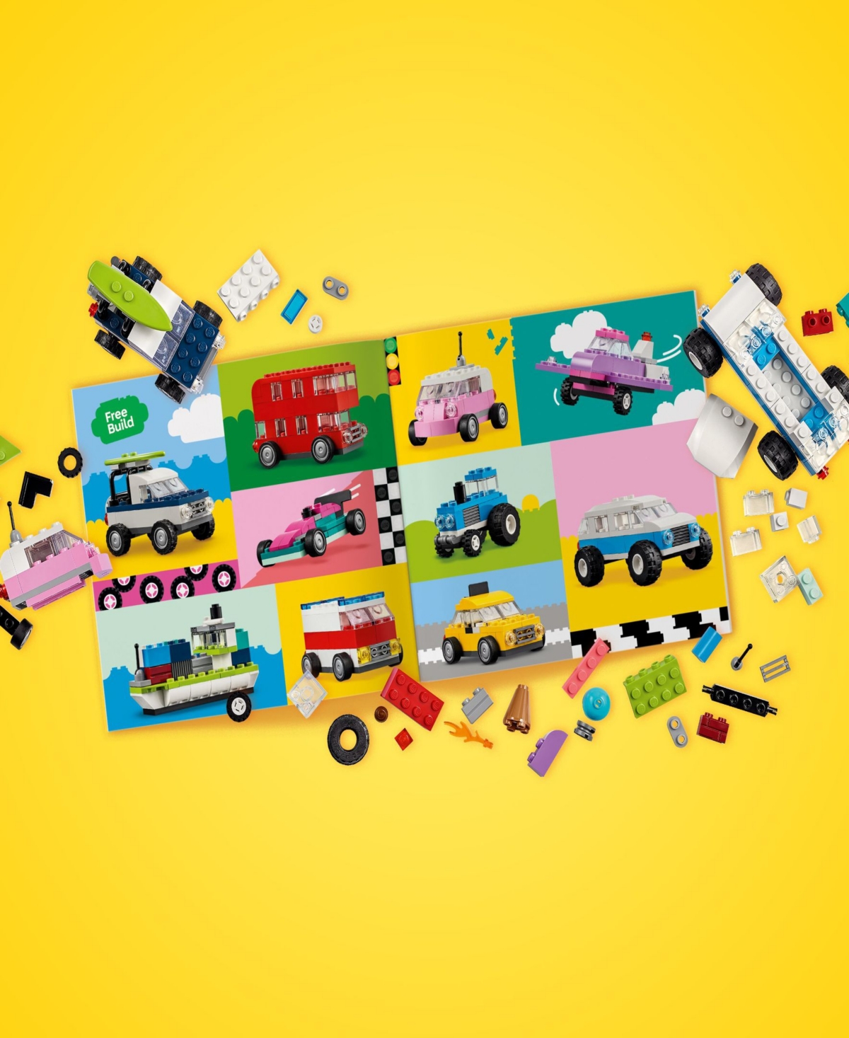 Lego Classic Creative Vehicles Car Building Toy 11036, 900 Pieces In Multicolor