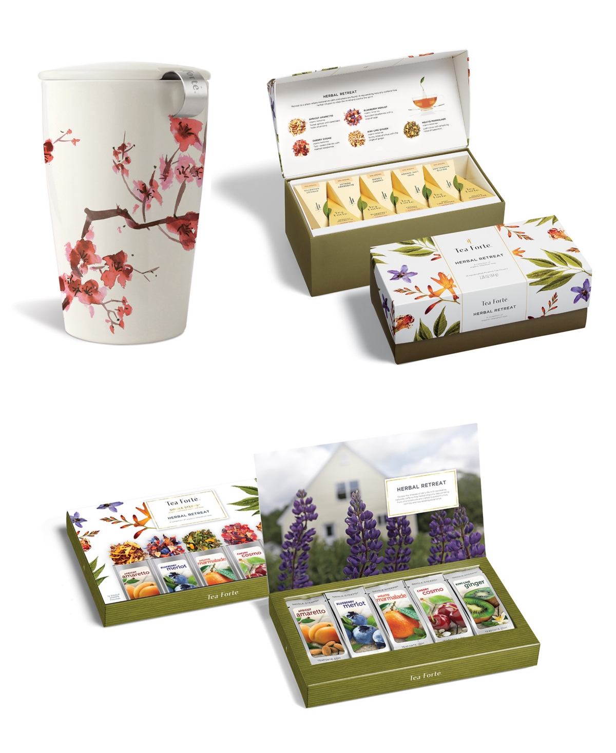 Tea Forte Herbal Retreat Tea Bundle, 3 Piece In No Color
