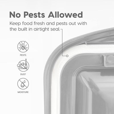 12.75 Quart Airtight Pet Food Storage Container for Dog, Cat, Bird and Other Animals, Gray