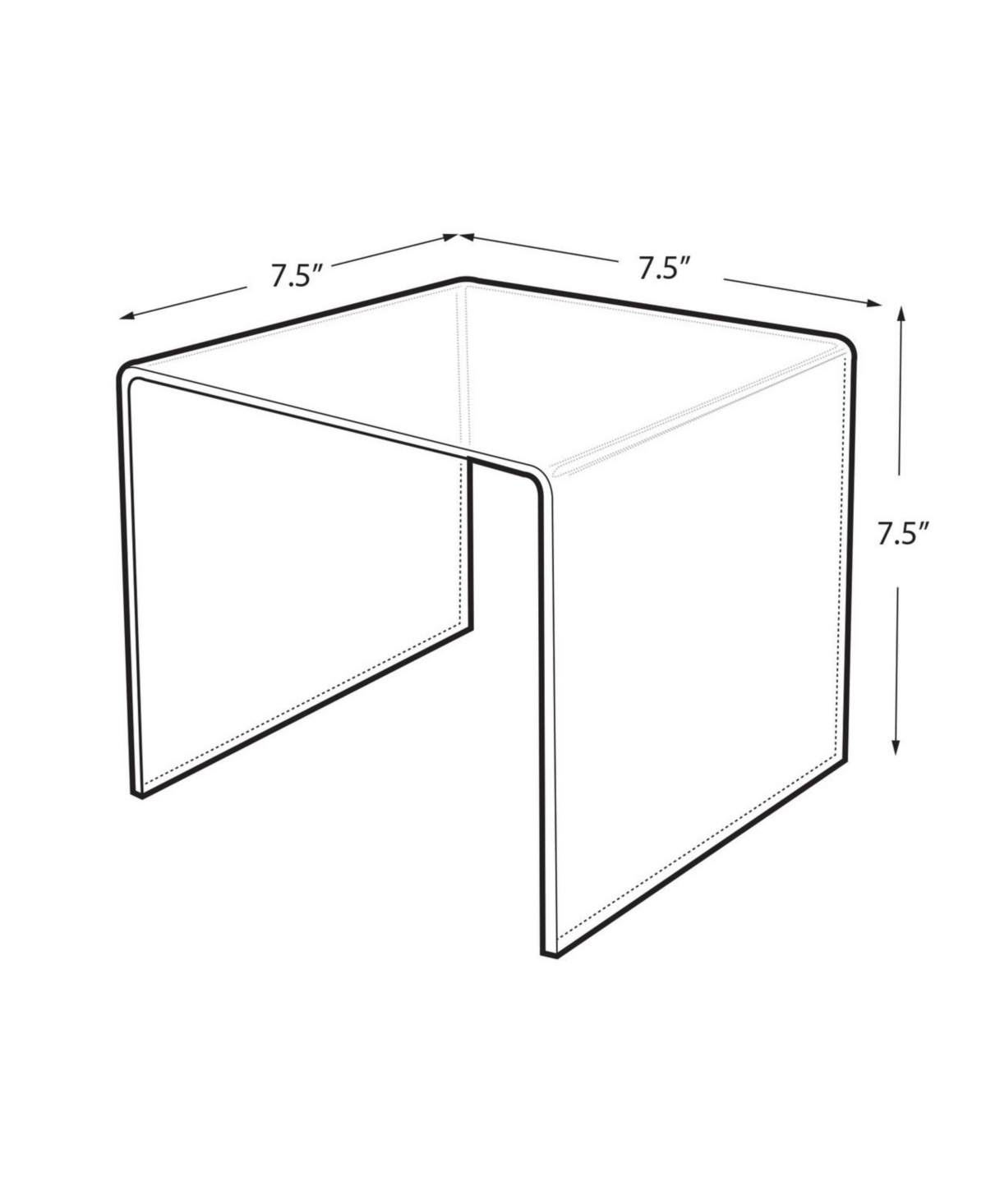Azar Displays Clear Acrylic Riser Pedestal Display 7.5