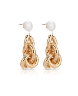 Liquid Gold-Plated Cultured Freshwater Pearl 18K Gold-Plated Drop Earrings