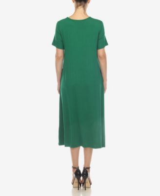 Women's Short Sleeve Midi Dress