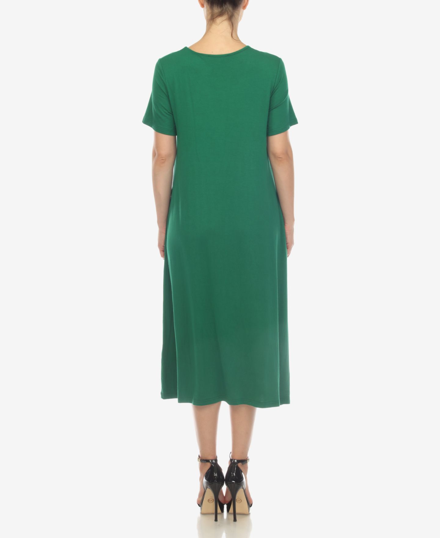 Женское платье White Mark Short Sleeve Midi, цвет: Зелёный — фото 2
